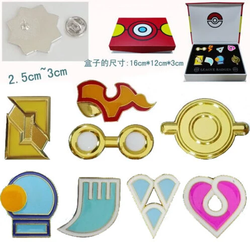 8 шт./лот мультфильм Аниме Покемон карманная Лига набор значков карманные монстры