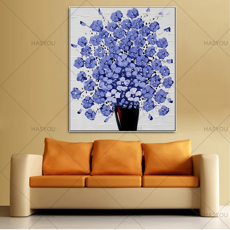 Картина маслом без рамки 4 цвета|modern paintings flowers|knife flower paintingmodern |