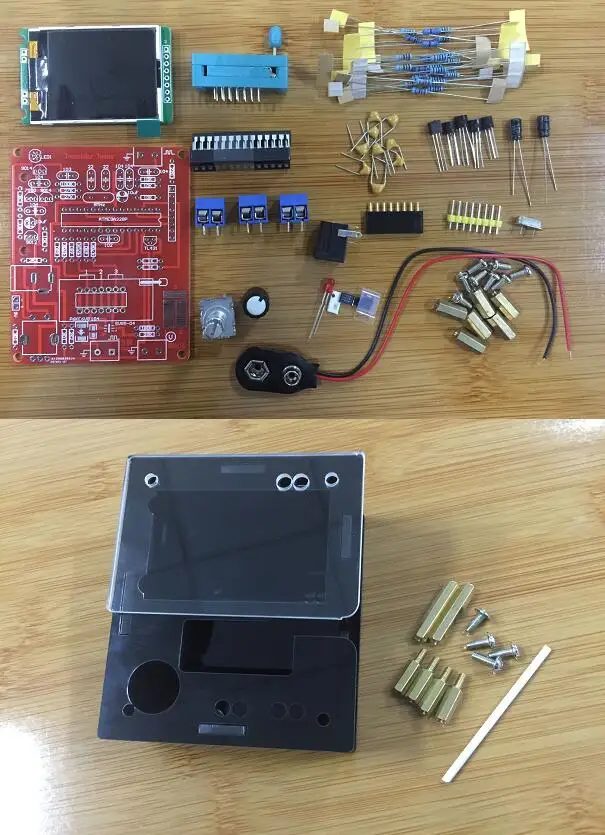 Русский mega328 DIY наборы lcr-тестер Диодная емкость ESR метр ШИМ квадратная волна генератор сигналов частоты - Цвет: DIY kits with shell