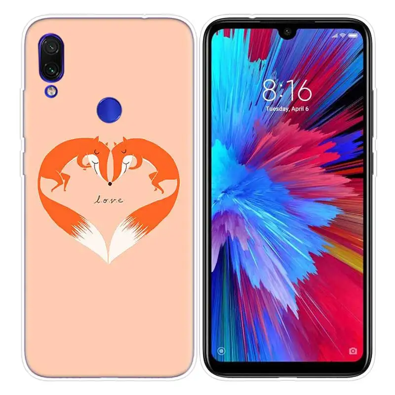 Милых животных, лисички, Чай чехол для Xiaomi Redmi Note 7 фотоаппаратов моментальной печати 7 S K20 Y3 GO S2 6 6A 7A 5 Pro mi играть до 9 лет A1 A2 8 Lite Poco F1 мягкие чехлы для телефона