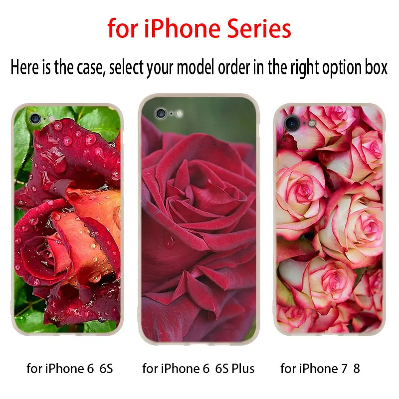 Красивая Роза дизайн мягкий чехол для iPhone 12 11 Pro X XS Max XR 8 7 6 Plus 5s SE 2020 S 1 мини