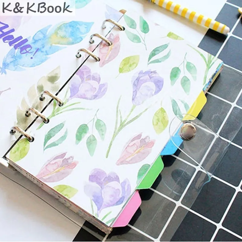 K & KBOOK KK201 Kawaii блокнот из ПВХ дневник с прозрачной обложкой спиральный для записей