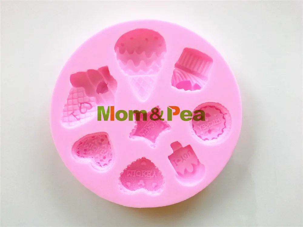 Силиконовая форма в форме мороженого Mom &amp Pea 0474 бесплатная доставка украшение