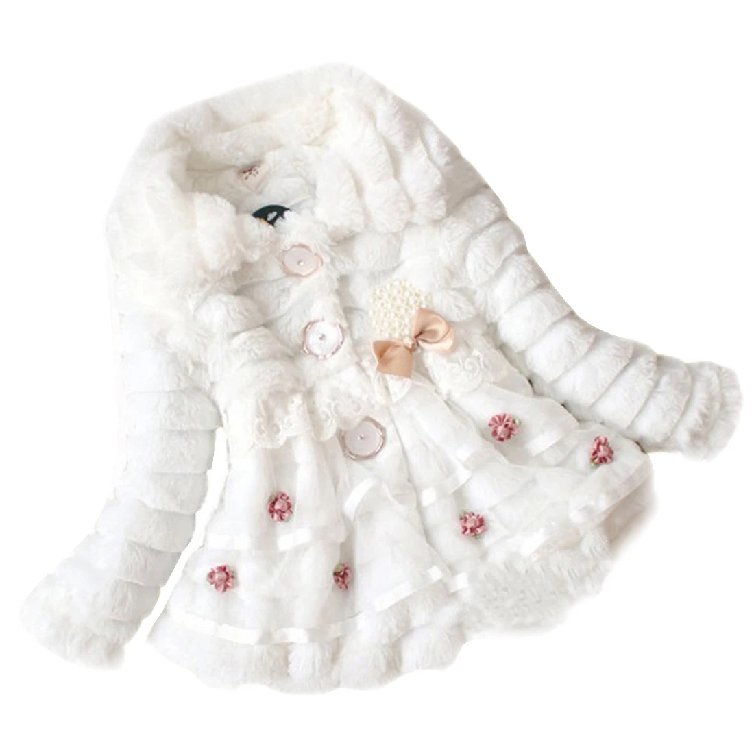 2015 Прекрасная куртка Твердые толстые плюшевые одежды с травами цветками