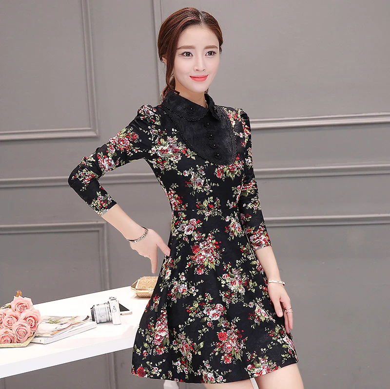 Плюс большие размеры женская одежда 2018 весна-осень корейский vestidos сладкий Новая