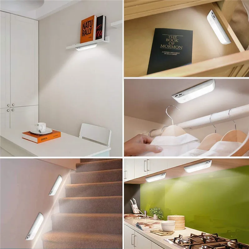 12 LED Light DC 3V PIR Motion Sensor Cabinet light Energy Saving USB Closet For Bedroom Indoor Stair Wall Door | Лампы и освещение