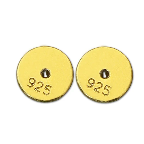 4.5mm gold Beadsnice Новое поступление 925 пробы серебряные серьги сзади пробки Earnuts вилки для изготовления ювелирных изделий ID35041 - Цвет: 4.5mm gold