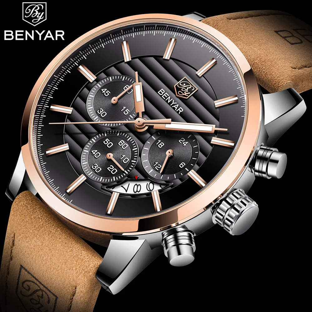 BENYAR часы мужские Montre Hommes Топ Марка де люкс кварцевые спортивные часы Montres Hommes де режим Montre-браслет relogio masculino