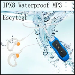 4G/8GB IPX8 водонепроницаемый MP3 плеер радио FM головной убор для дайвинга Плавание Серфинг под водой спортивные музыкальные плееры