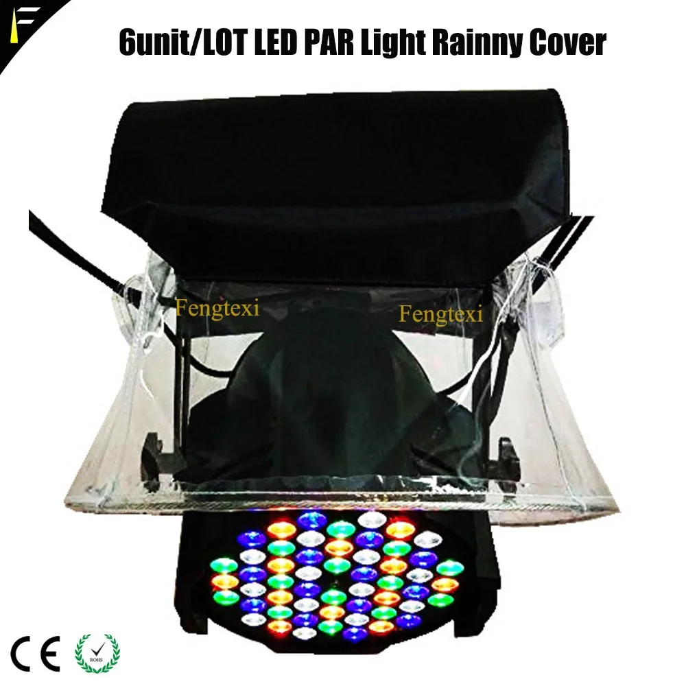 54x3w 18x10w LED PAR Can Mobile Weather Shield Rain Cover Suit Transparent Crystal Cloth 6PCS/LOT For Outdoor Stage DJ Party|Эффект