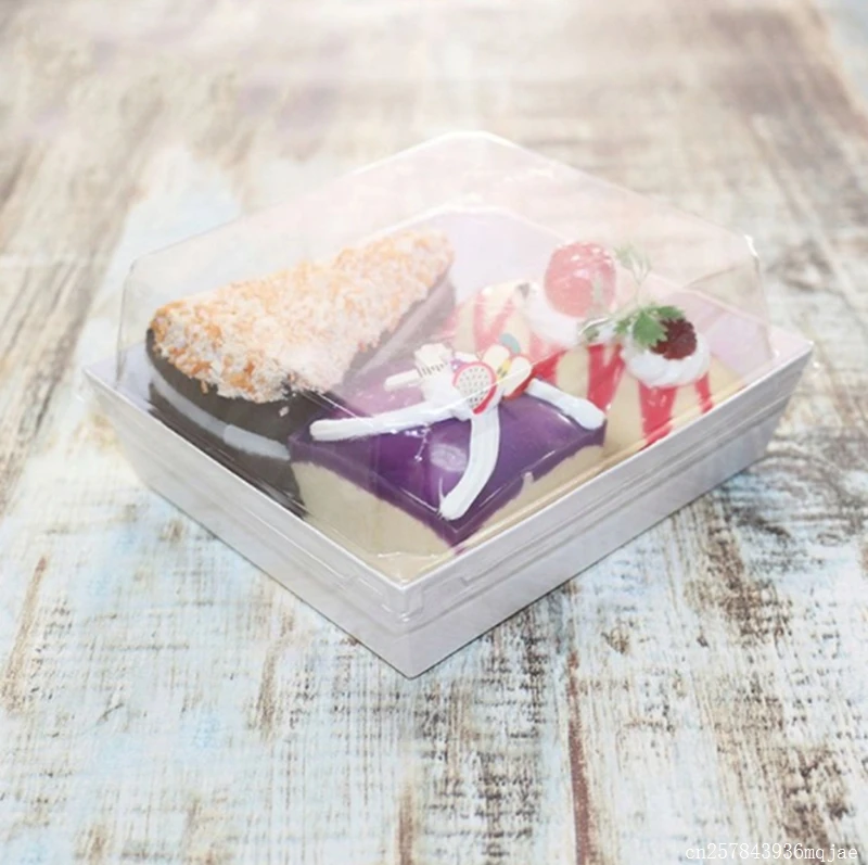 100 шт сэндвич боксы торт упаковочные коробки крафт картон бумажная Подарочная