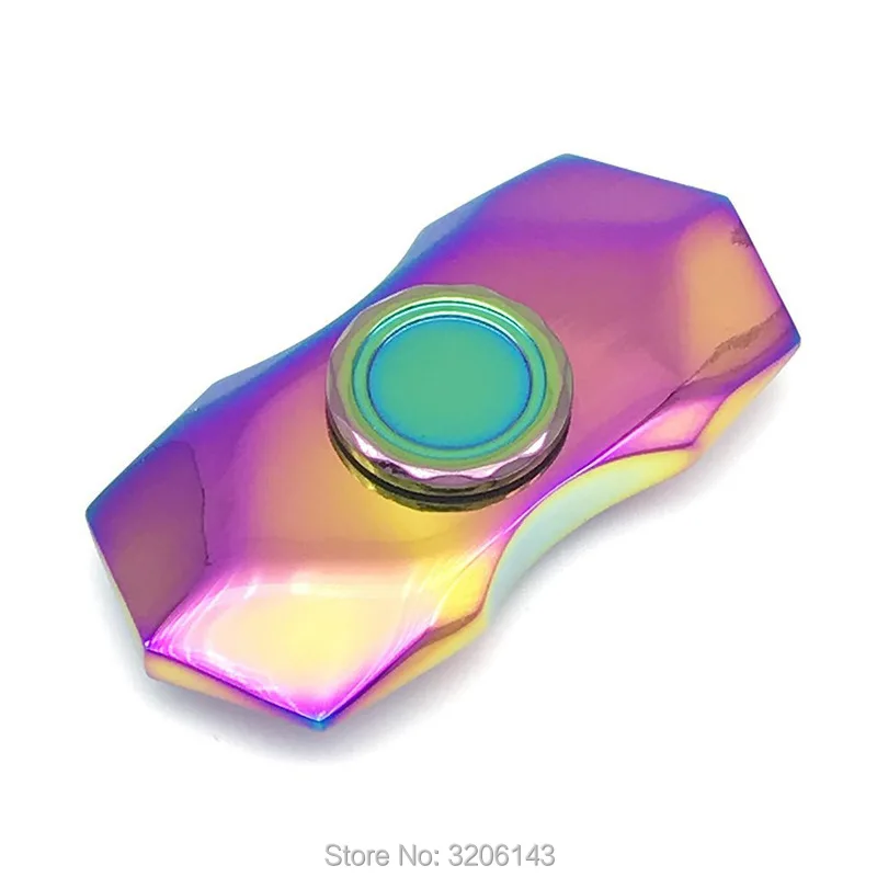 Ручной Спиннер красочный алмазный Fingertip гироскоп для СДВГ антистресс Tri-Spinner EDC игрушка Спиннер подарочная коробка