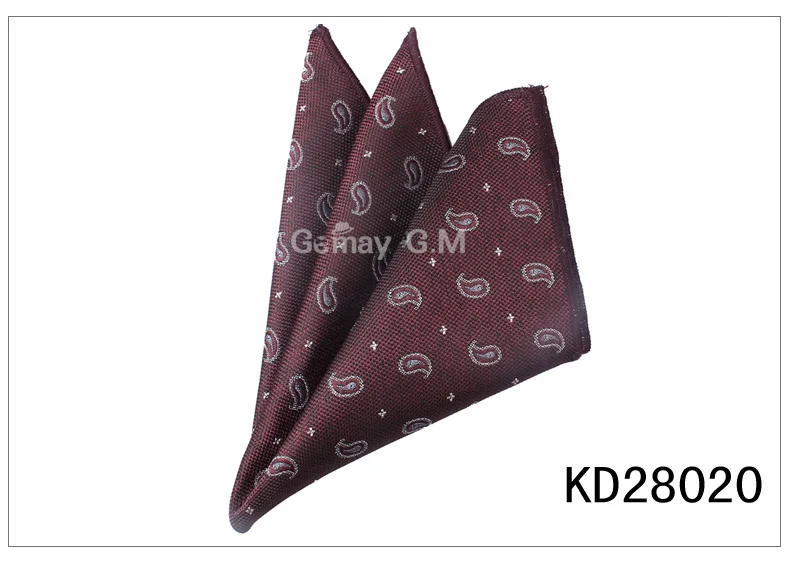 KD28020 Цветочный жаккардовые Для мужчин платок для подарка винтажные носовые платки Свадебный кармашек Полотенца платок для мужской костюм полотенце для сундуков 24x24 см - Цвет: KD28020