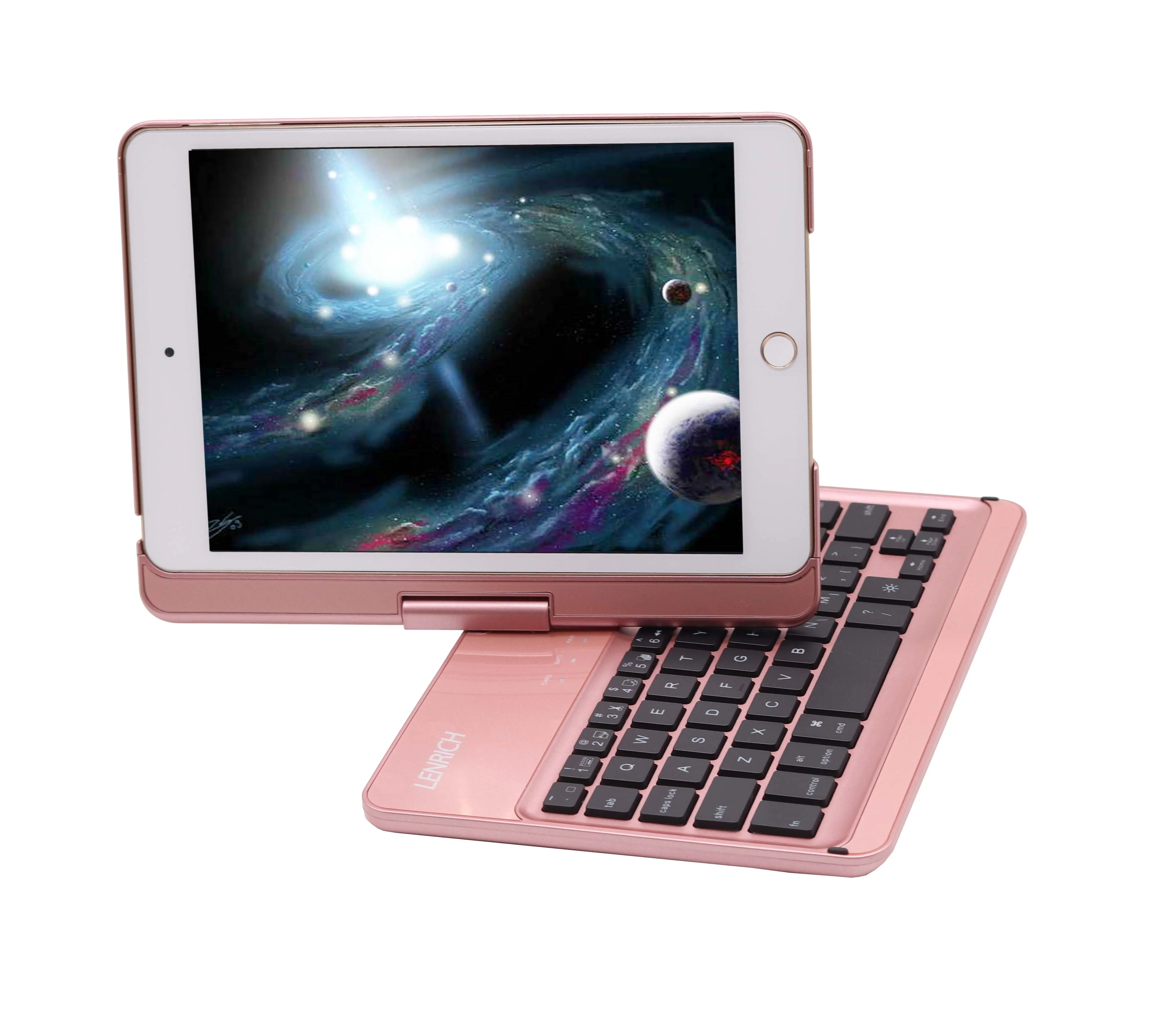 Для нового iPad Mini 5 2019 & 4 чехол с клавиатурой подсветкой Lenrich Slim 360 градусов