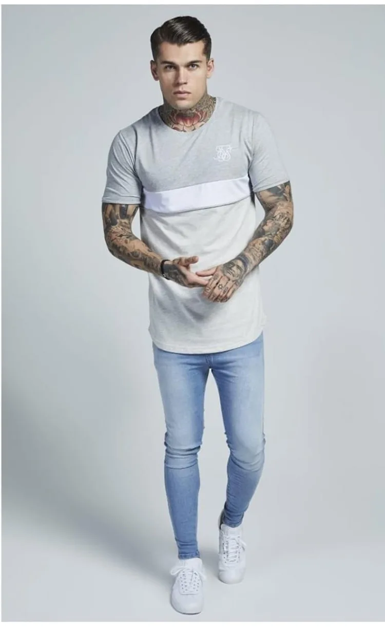 Модные Шелковые Мужские рубашки в стиле пэчворк Camiseta Masculina Kanye West, Повседневная рубашка, Мужская футболка в стиле хип,, мужская рубашка, Camisetas Hombre