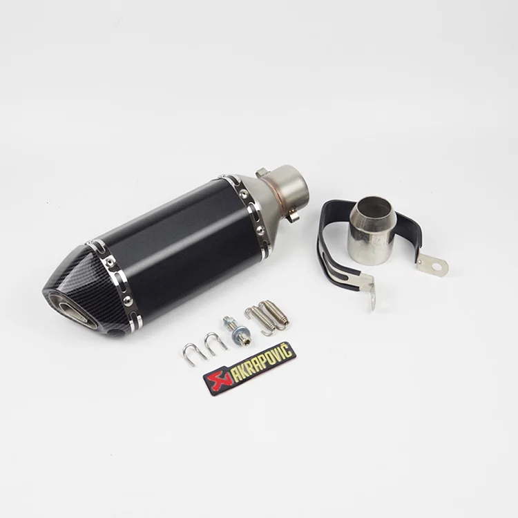 Универсальный мото rcycle AKRAPOVIC глушитель escape moto для Yamaha r6 mt09 ninja400 250 kawasaki z900 z1000 gsxr750 600 k8 k7 - Цвет: A
