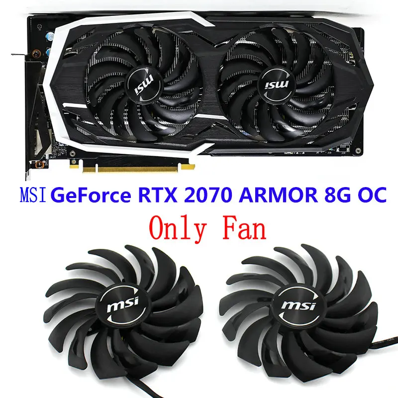Новый оригинальный вентилятор для видеокарты MSI GeForce RTX 2070 ARMOR 8G OC PLD10010B12HH DC12V 0.40A 4 линии