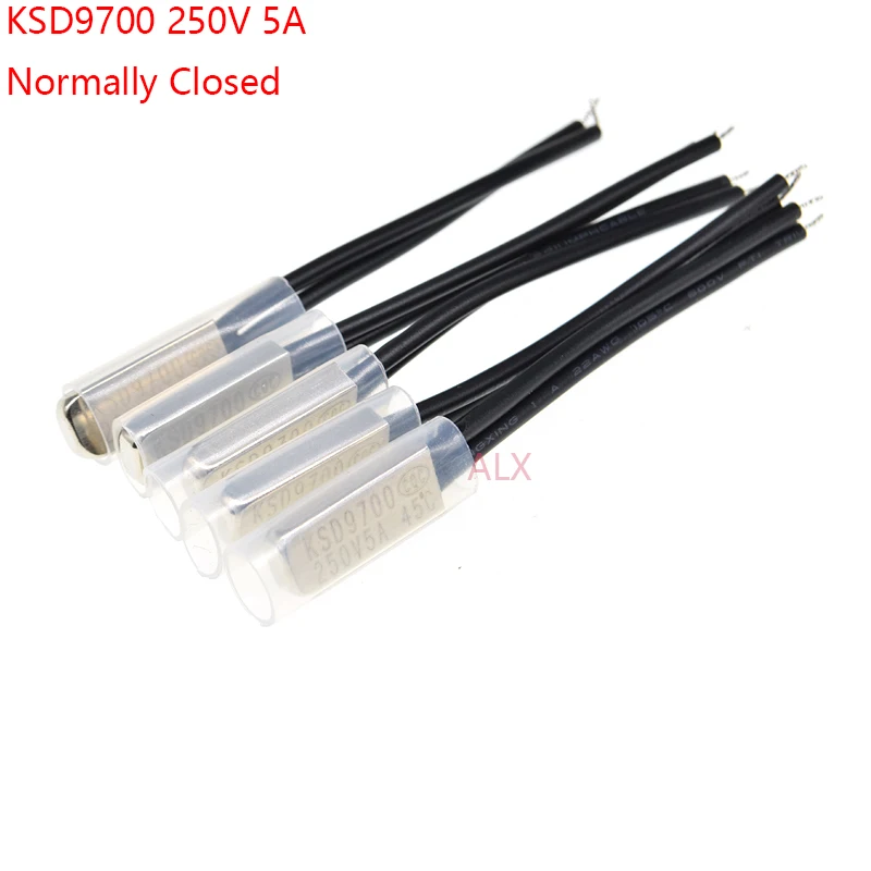 Термостат KSD9700 250 В 5 А с контролем температуры нормально замкнутый NC 45 50 60 70 80 100 120