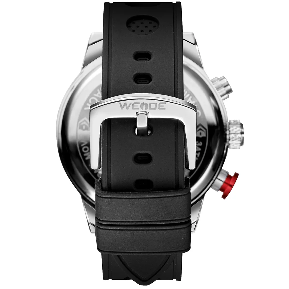 

2018 New Brand Men's Watches WEIDE Sports Watch Man Outdoor Back Light Analog LCD Digital Display Quartz Silicone Strap Buckle