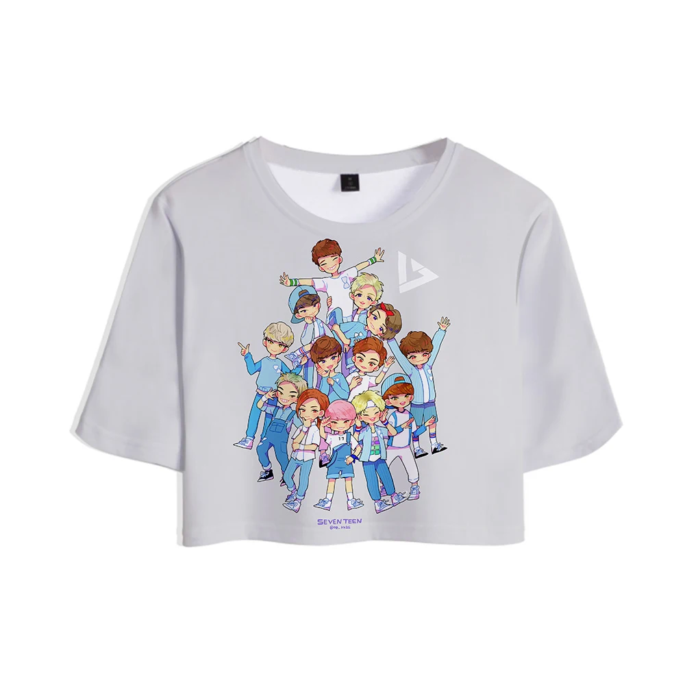 Женский укороченный топ с 3D принтом Kpop Bang Store модные летние футболки коротким