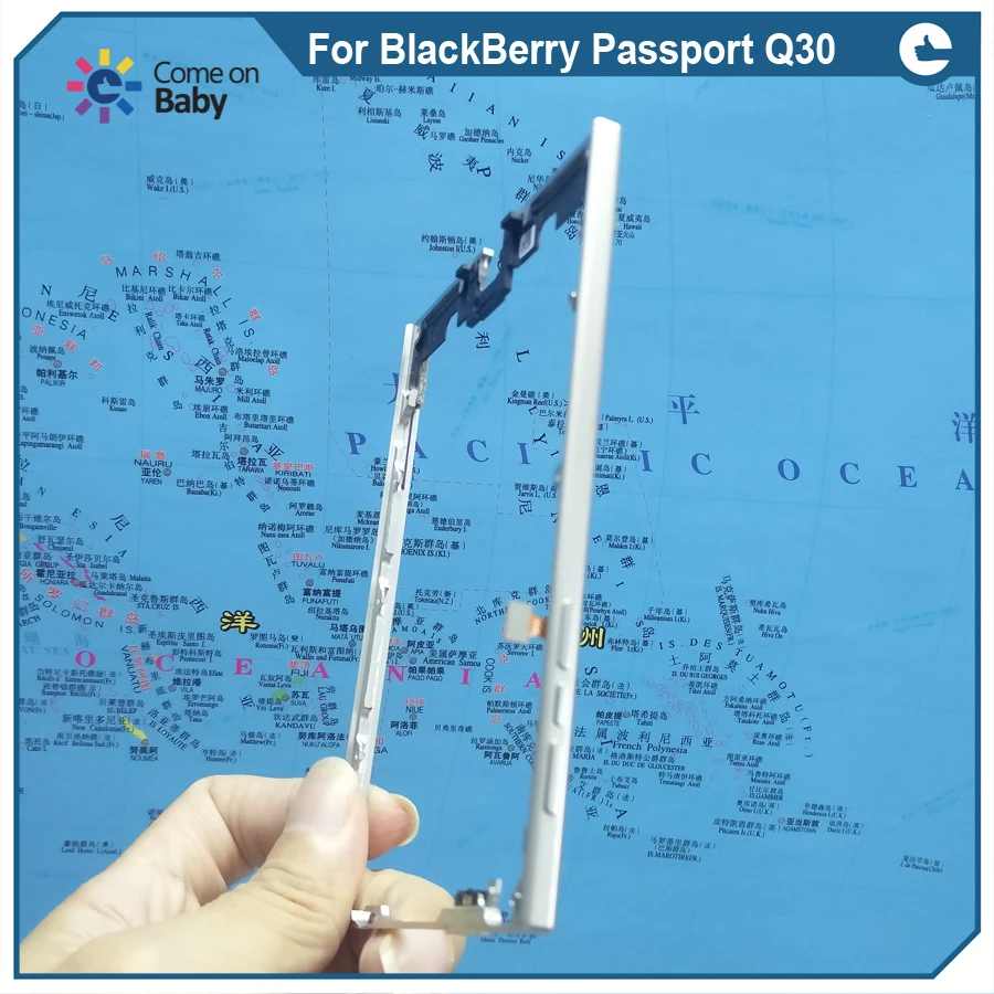 ЖК-экран Q30 для BlackBerry Passport передняя рамка пластина среднего корпуса с кнопкой