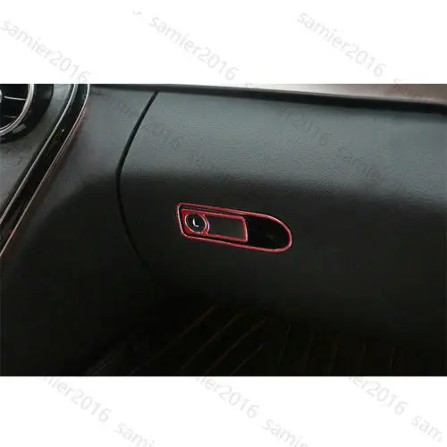 

2x Red Fit For Mercedes-Benz GLC Class X205 15-2017 Glove Box Handle Cover Trim