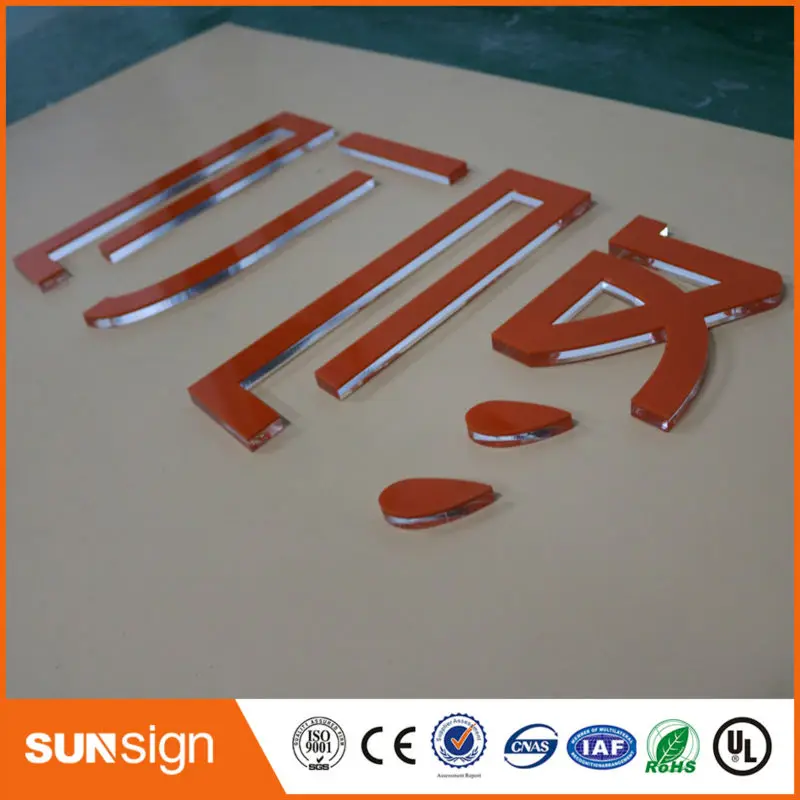 Sunsign custom shop decoration clear acrylic letter sign with vinyl