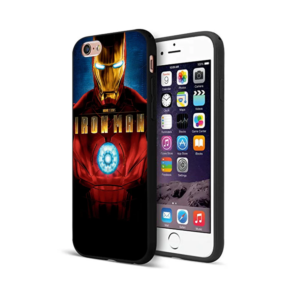 10007 Черный чехол ТПУ для iphone 5 5s se 6 6s 7 8 plus x 10 чехол для iphone XR XS 11 pro MAX чехол MARVEL Железный человек Капитан герой - Цвет: 10007