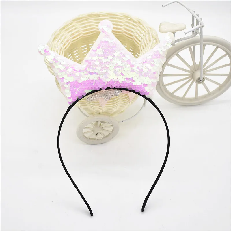 Детский Реверсивный Блестящий Корона уши Минни Маус ободок для волос Бутик