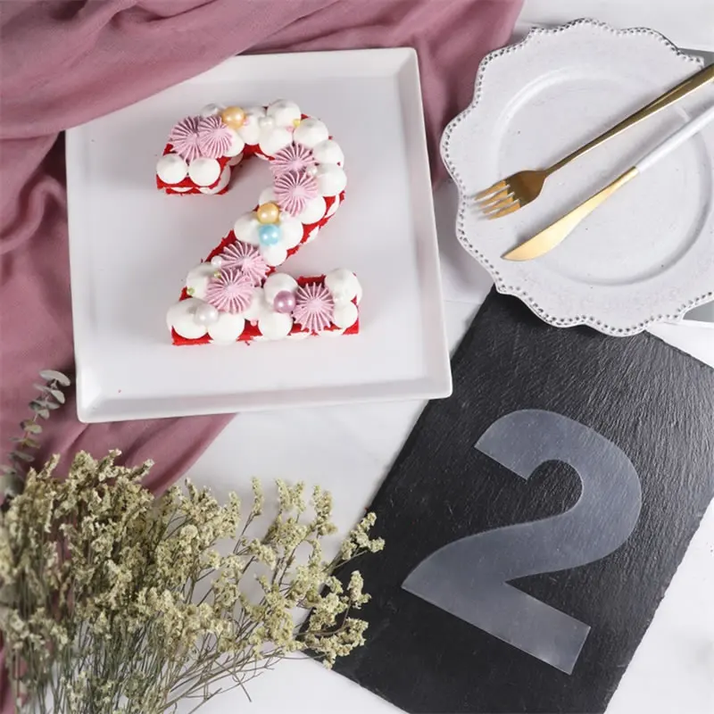 KMYC пластик номера Форма торт резак цифровой штамповки помадка формы для свадьбы