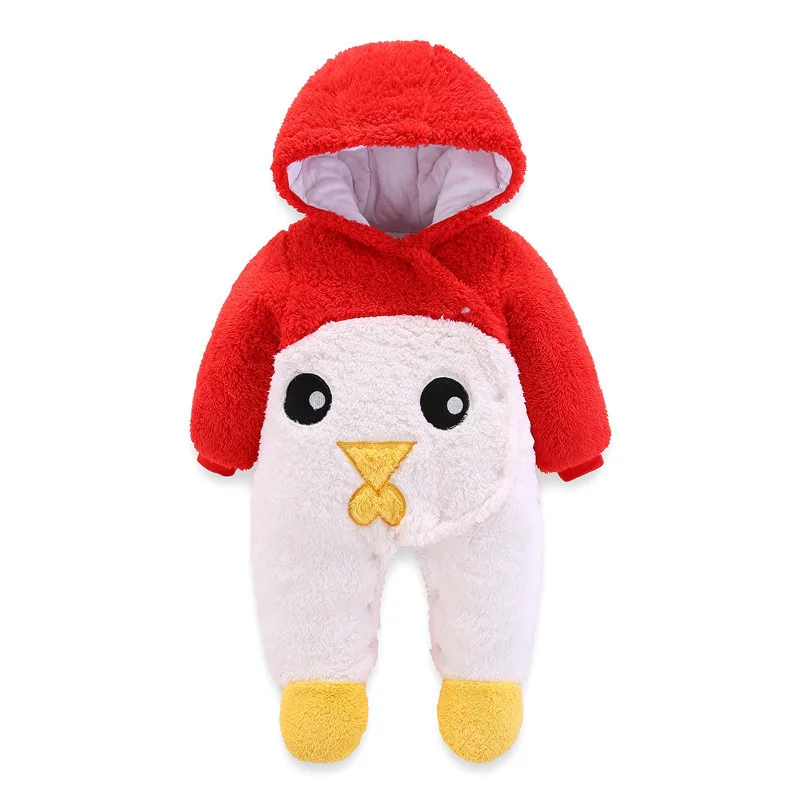 Зимняя толстовка с капюшоном для новорожденных одежда рисунками животных теплая