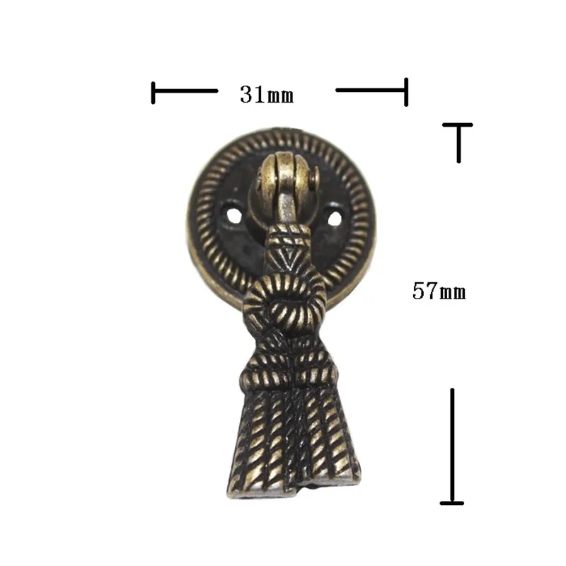 Античная ручка шкафа ящика Дверная сплава Передняя Отвертка из цинкового
