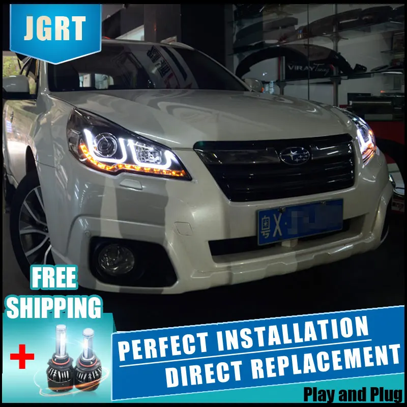 2 шт. светодиодный фары для Subaru Outback 2010-2013 Автомобильный свет двойной ксеноновые