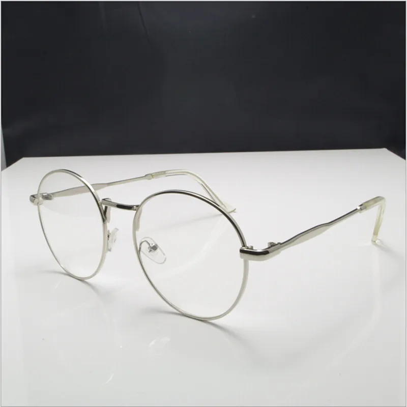 Новинка Высокое качество Античные ретро круглые очки металлическая оправа