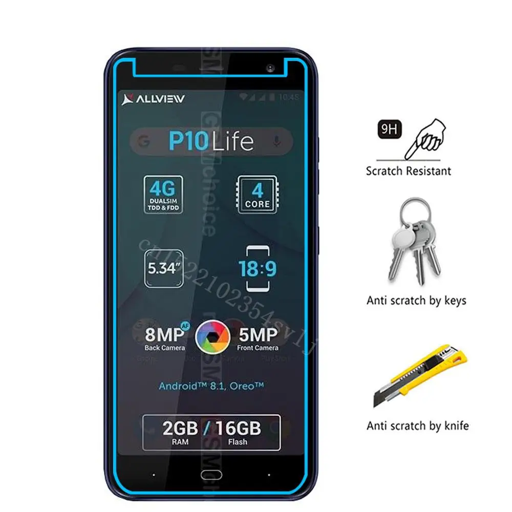 2.5D 0.26mm Ultra Thin Tempered Glass For ALLVIEW P10 LIFE Toughened Screen Protector Film Protective Case Universal | Мобильные