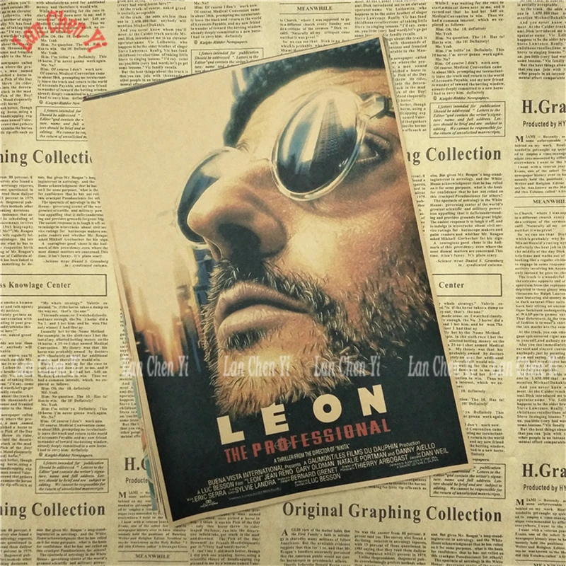 Наградная пленка Reno Killer Leon Jean Classic крафт-бумага плакат для кафе креативная настенная бумага украшение интерьера