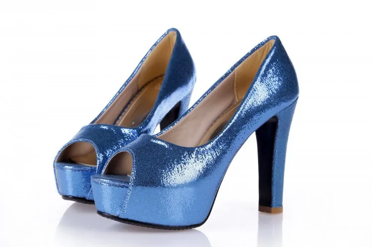 Небесно-голубой Женские туфли-лодочки; dames schoenen; женская обувь больших размеров; zapatos mujer chaussure femme sapato feminino; туфли-лодочки; босоножки на высоком каблуке; 82 - Цвет: Небесно-голубой