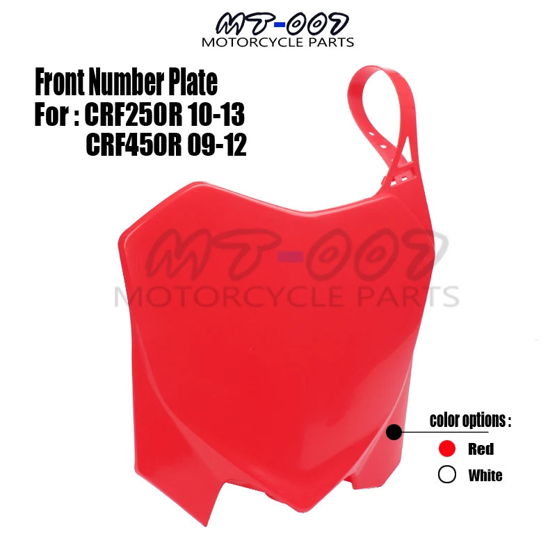 

Пластиковые передние номерные таблички красная табличка для Honda CRF CRF250R 10-13 CRF450R 09-12 Внедорожный гоночный мотокросс