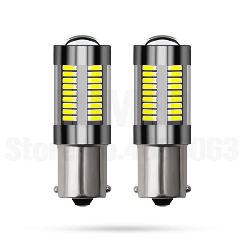 

2x BA15S 1156 P21W BAU15S LED 600lm 66 SMD 4014 Car LED Auto DRL Turn Signal Light Fog Lights Reversing lamp