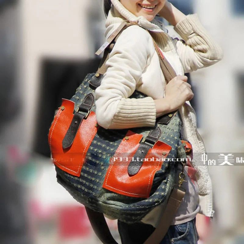 Женские большие повседневные сумки джинсовые сумки-мессенджеры с множеством