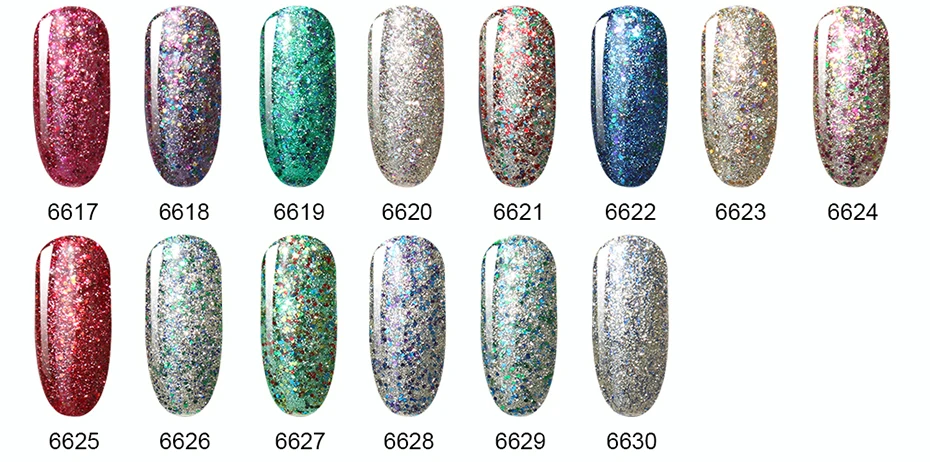 Inagla Starry Series Nail Polish 5ml Red Gold Blue Soak Off UV Gel Polish Glue Lacquer Manicure Nail Art Varnish Tool