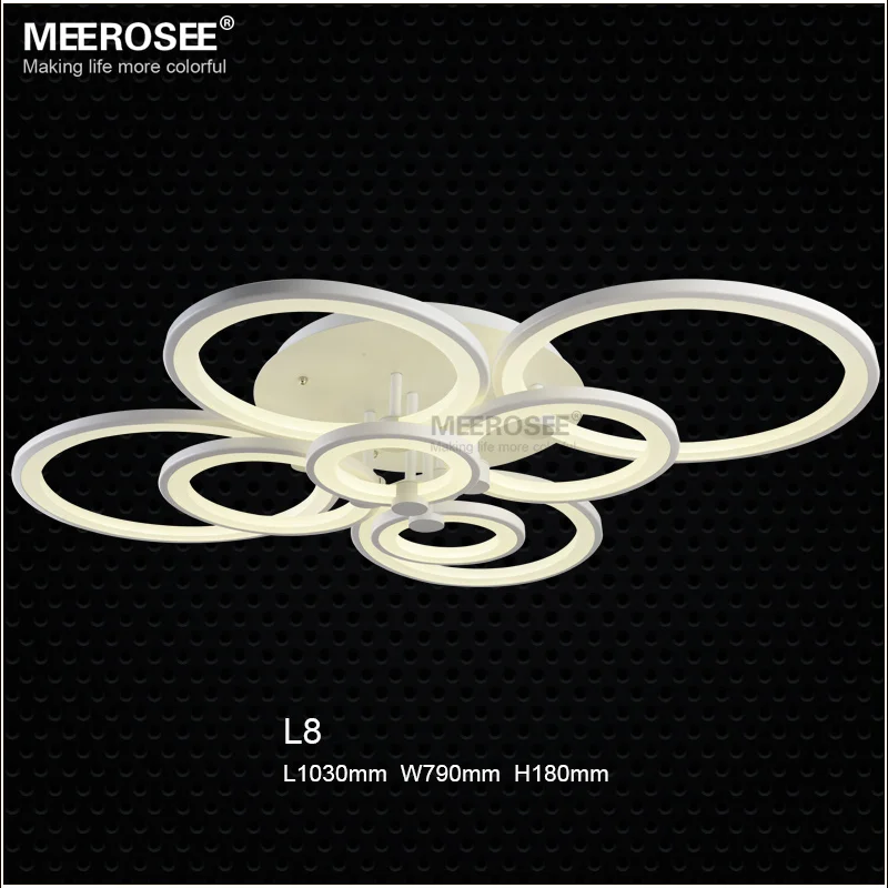 Современный светодиодный светильник люстра белый акриловый кольцевой для