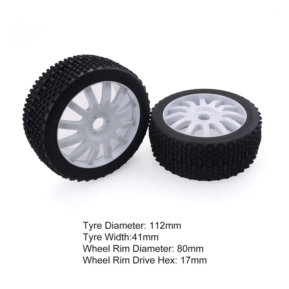 2 шт. 1/8 радиоуправляемые резиновые шины пластиковые колеса для багги Redcat VRX HPI team