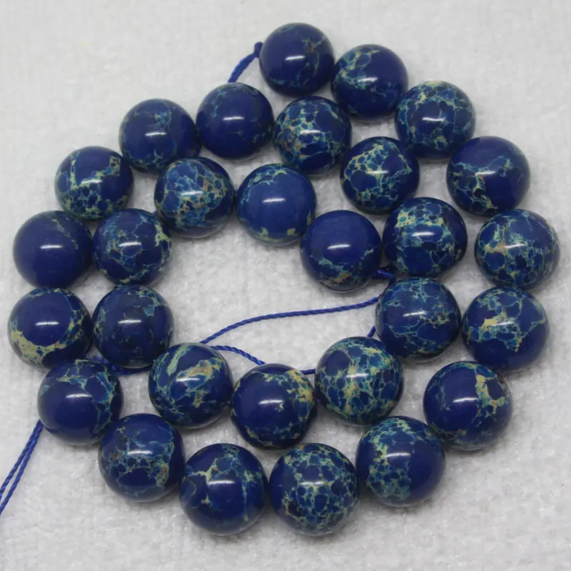 Мини. Заказ составляет $7! 6-14 мм синий Императорский Ясперс Гладкие Круглые DIY