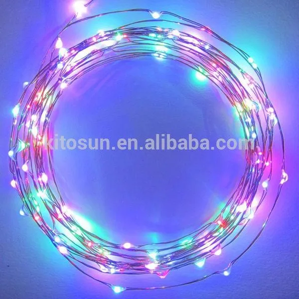 10 шт. 5 м 50 led батарея светодиодная гирлянда 3AA на батарейках медная Гирлянда для