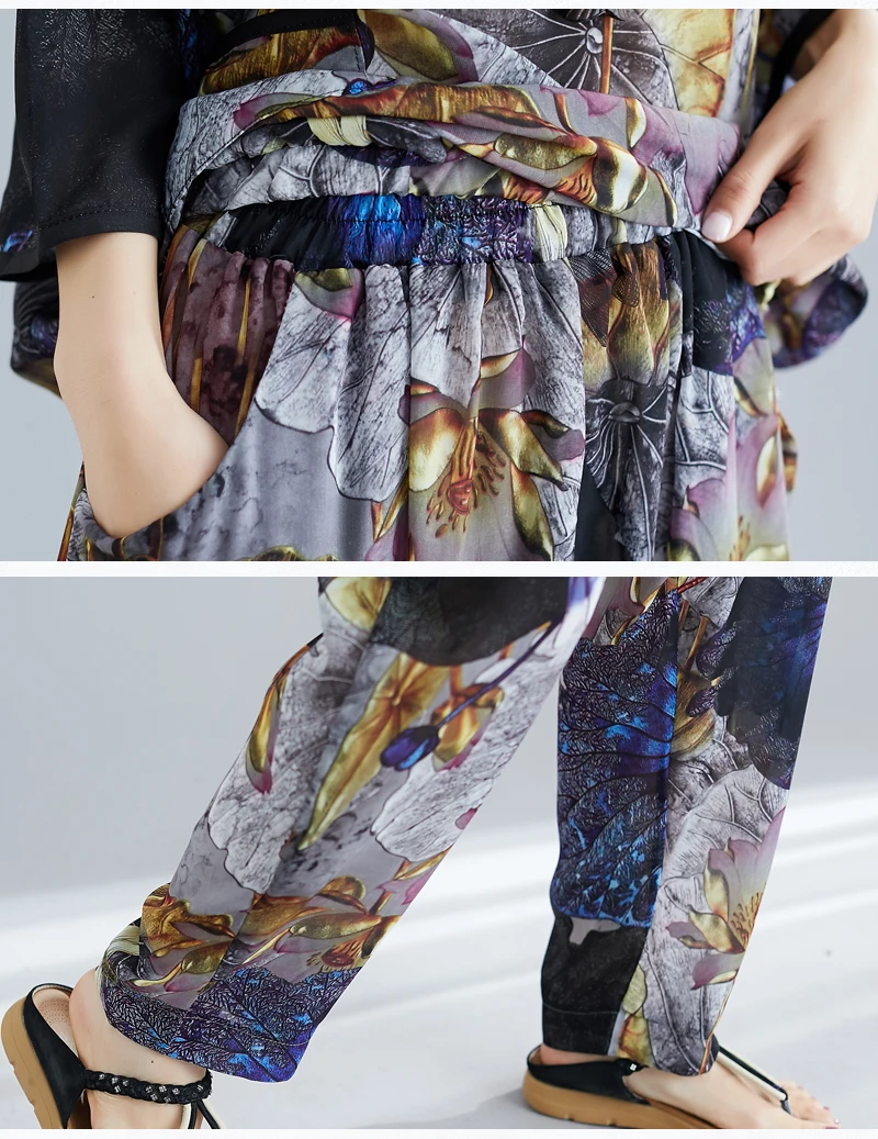 

Large Size Floral Print Tracksuit Women Casual Two Piece Set Top&pants Set Ensemble Femme Deux Pieces Conjunto Feminino Ukraine