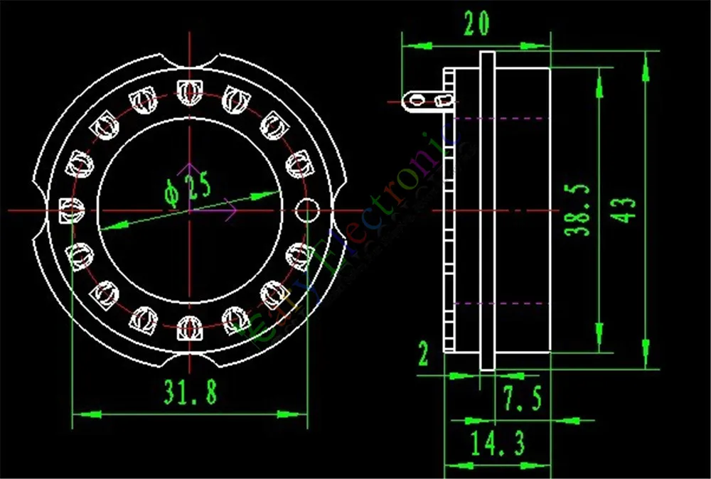 Оптом и в розницу 50 шт 15pin Серебряный медный гнезда вакуумных трубок HIFI аудио