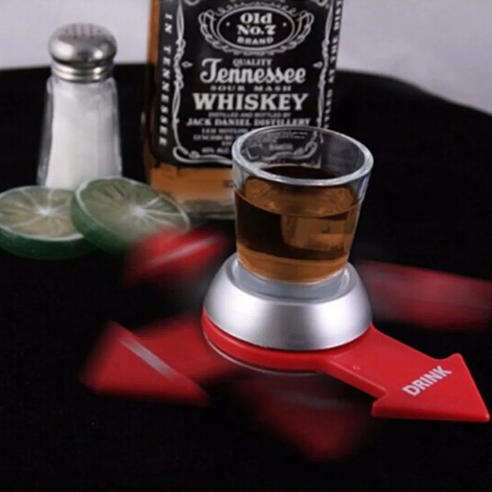 Горячие вращающиеся детские игрушки Spining Wheel Spin The Shot Glass Drinking Game Bar веселые
