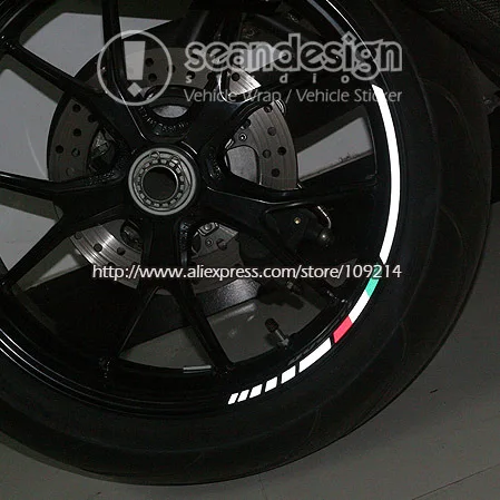 Наклейка на колесо Aprilia MV Agusta Benelli Италия светоотражающая лента обод для