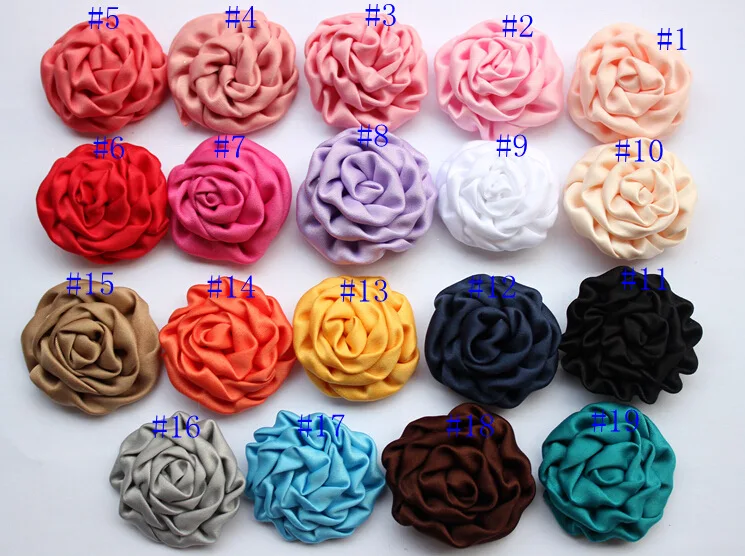 

50pcs/lot Fabric Flower Hair accessory,Flower Corsage fabric in mixed color Women Flower Headwear Wedding Party Gift decoration